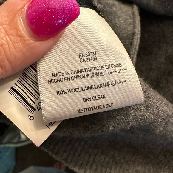 Wool Gray Zip-Up Sweater Dress - Picture 6 of 7